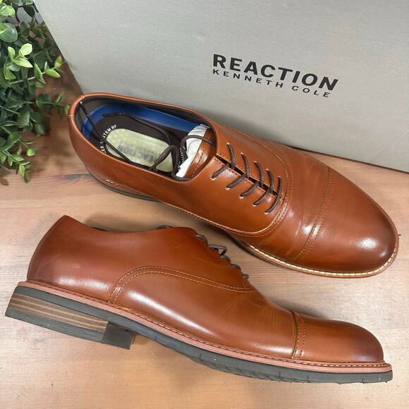 Kenneth Cole Reaction Men's Klay Flex Cap Toe Oxfords Size 12 - Picture 2 of 10